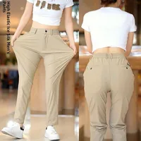 ay Ice Silk Qui Dry Comfortable Busin Casual Pants Four Way Stretch Ice Silk Summer Thin Casual Pants for Men