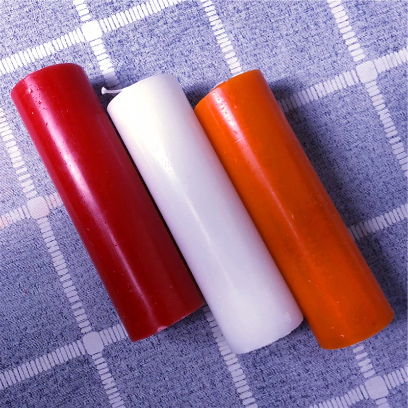Candela Pilastro Rustica - 35 Ore Di Durata, Diametro 70/95 Mm, Colore Arancione, Non Gocciola