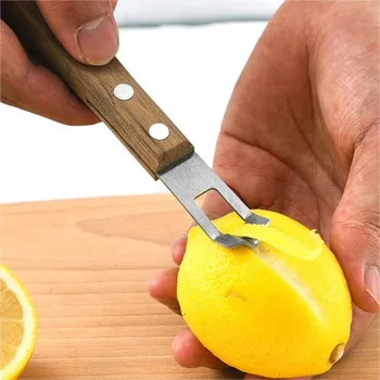 1PC Limone Pelapatate resistente alla corrosione Pelapatate Eco-friendly a prova di ruggine Manico in legno Utensile da cucina Coltello da cucina Gadget da cucina 1