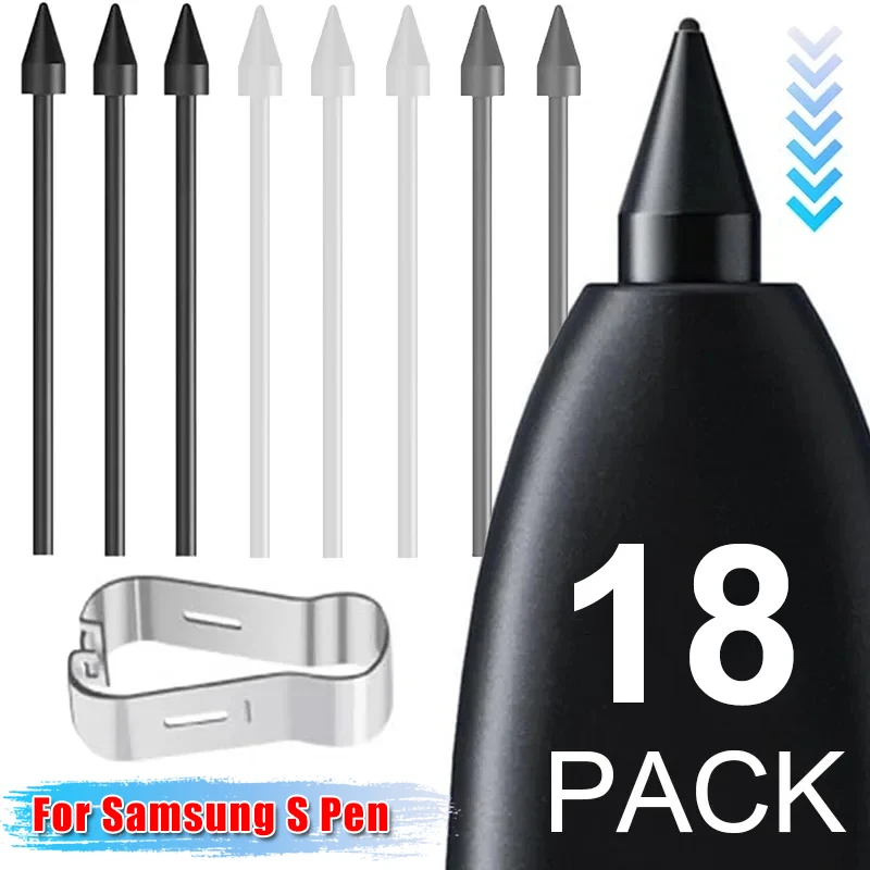 Touch Screen Stylus Touch Stylus S Pen Tips Replacement Nibs with Clip for Samsung Galaxy S24 S24Ultra Tab S9 S9U S9FE