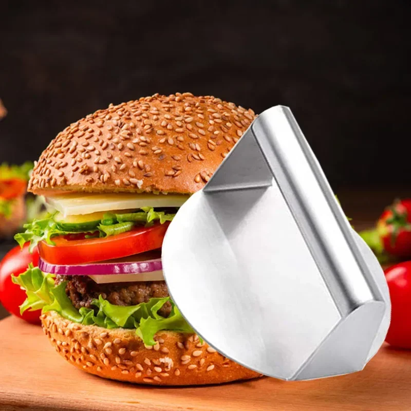 Stainless Steel Smash Burger Press Hamburger Patties Meat Masher Circular Meat Press Mold for Deli Meats Kitchen Accessories