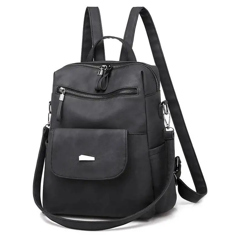 Koreanische Version Große Kapazität frauen Rucksack frauen Rucksack Mode Persönlichkeit PU Doppel Schulter Taschen frauen Rucksack – Detail 3