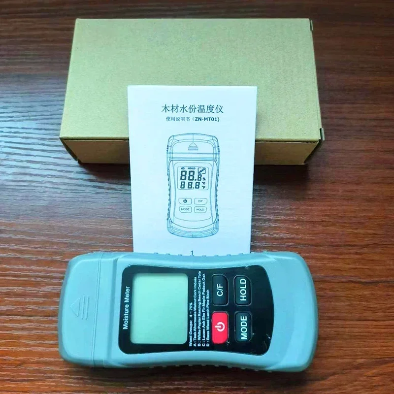 Digital Wood Moisture Meter Paper Wall Humidity Tester Accurate Needle Type Water Leakage Detector and Mold Tester wood moisture meter