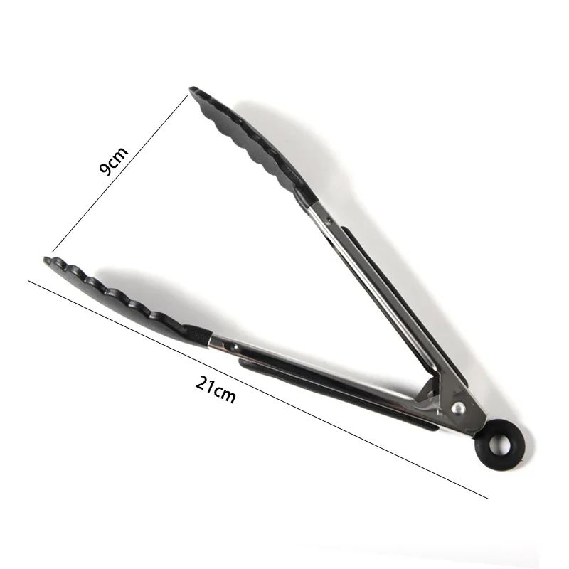1pc Random color Kapmore Heat-Resistant Food Tong food tongs Creative Non-Slip Nylon Bread Tong Serving BBQ Tools Accessories