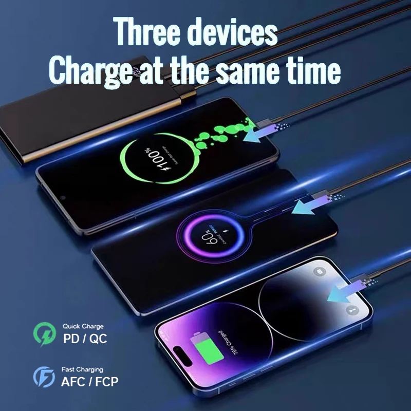 Original 120W Powerbank 50000mAh Mobile External Spare Battery Portable Charger Super Fast Charging For iPhone Xiaomi Power Bank - 2