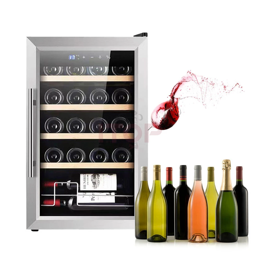 Vertical Shelf Wine Fridge Mini Slim Small Electric Thermostat Red Wine Cooler Barrel Refrigerator