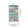 Children's English mobile phone color lighting charging puzzle toy early education machine English simulation telephone 2