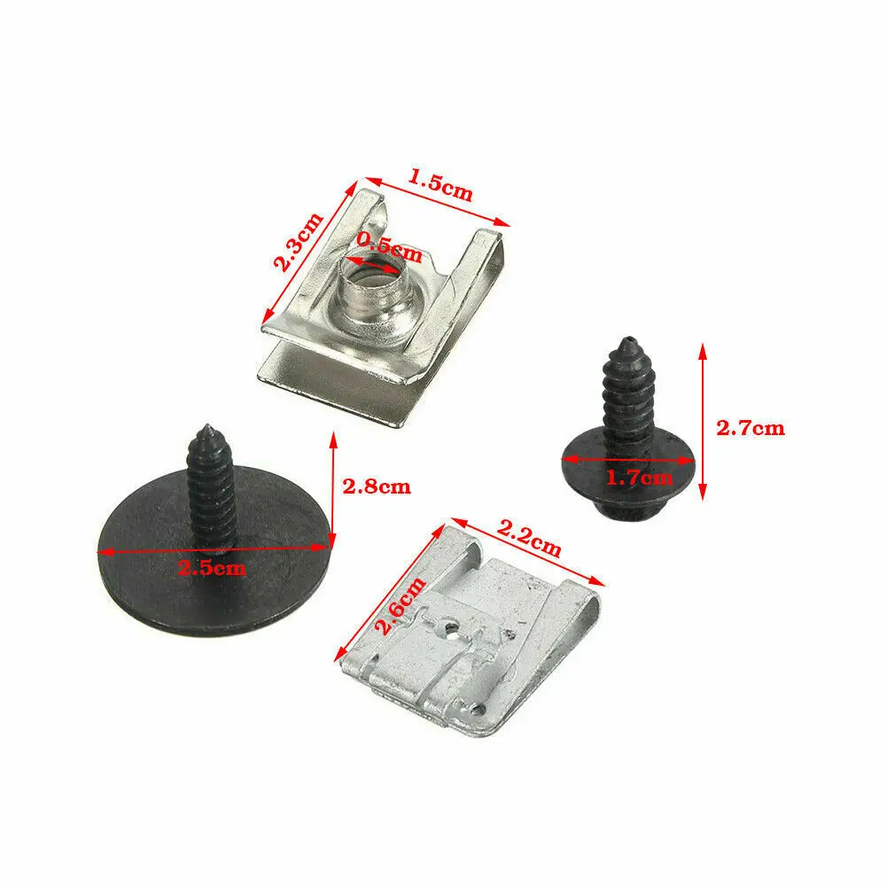 24Pcs Engine Undertray Fasteners Clips Screw For Mercedes-Benz C-Class W203 W204 CL203 Auto Fastener & Clip 2