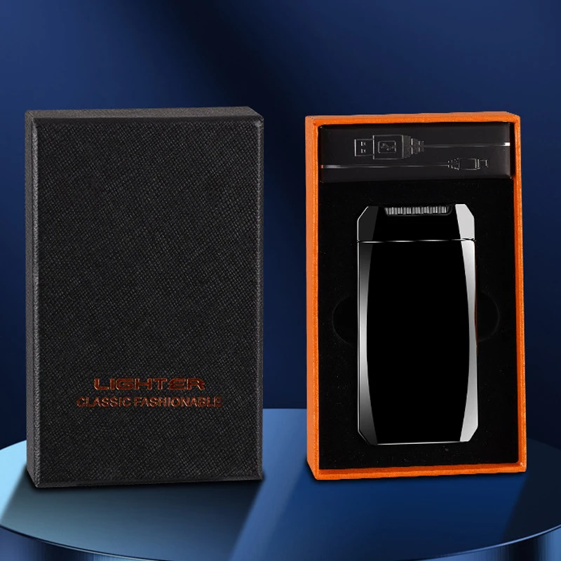 Creative Projection Love Cigarette Lighter Large Firepower Arc Lighter Tpye-C Rechargeable Cigarette Clipper