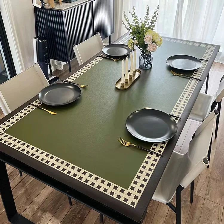 

Modern light luxury tablecloth, high-quality waterproof, oil-proof, heat-insulated, anti-scald, rock slab tablemat