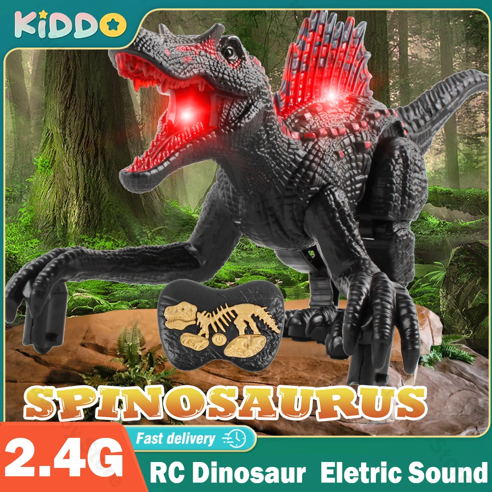 

RC Dinosaur Spinosaurus Remote Control Simulate Model Sound RC Velociraptor 2.4G Intelligent for Kids Boys Girls Christmas Gift
