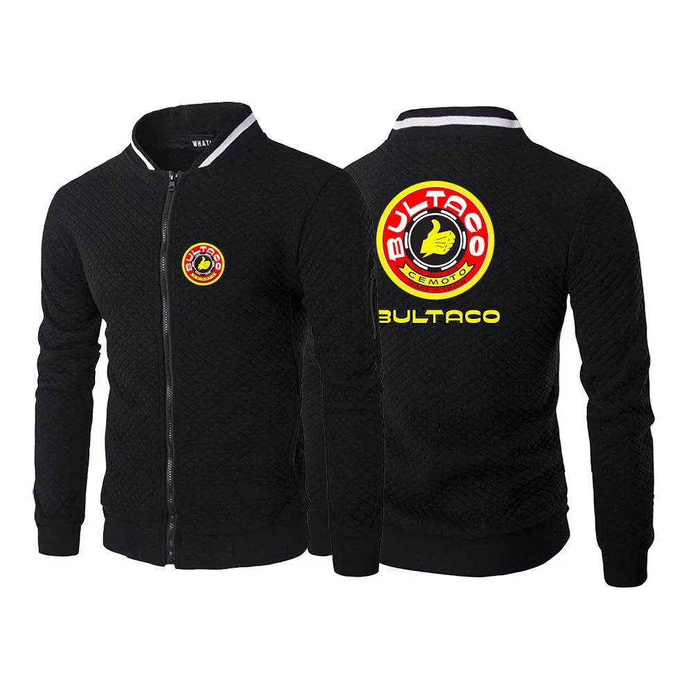 

Bultaco Cemoto Motorcycles 2024 Brand New Men's Zipper Hight Quality Stand Collar Coat Solid Color Comfortable Jackets Tops