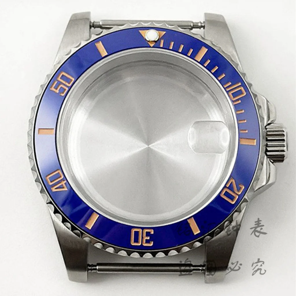 Deep Blue Bezel 40MM Diver Watch Case with Waterproof Sapphire Crystal