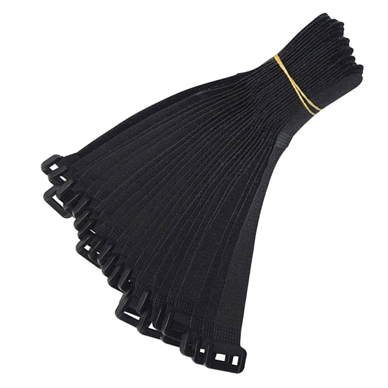 Reusable Fastening Bike Tie 10Pcs 2*20cm Loop Durable Multil Purpose Self-adhesive Strap Cable Ties Adjustable