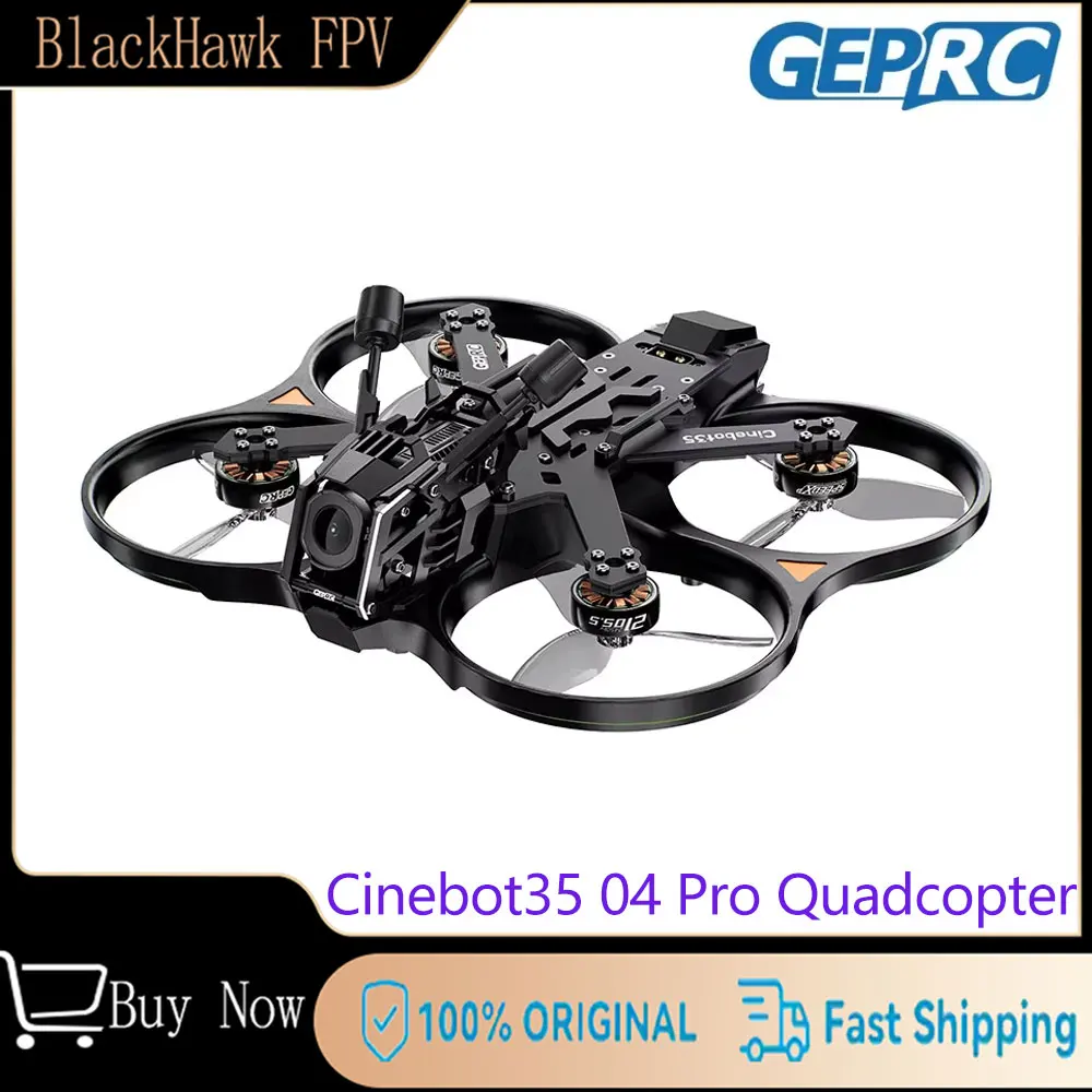 Détail de la caméra DJI O4 Pro sur le Cinebot35, offrant une qualité d'image professionnelle pour le FPV.
