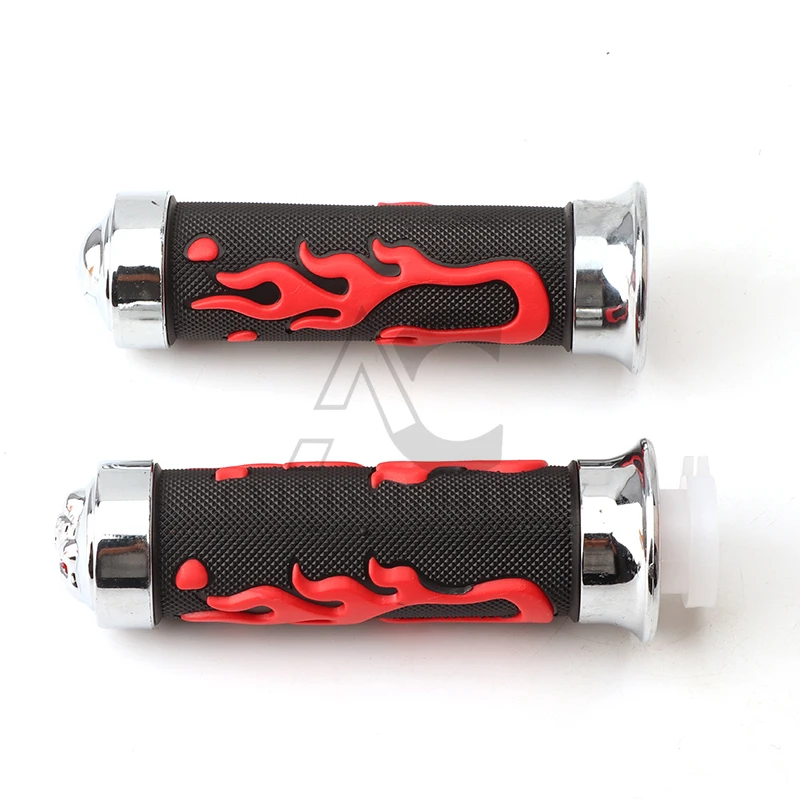 22mm Universal Motorcycle Handlebar Colored Skeleton Rubber Handle Grip Scooter Handlebar for Harley Honda Yamaha Su