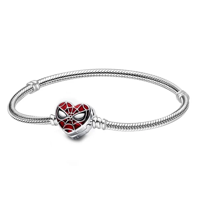 Charm Bracelet Original 925 Silver Plated Moments Harry Mickey Spider Love Heart Clasp Bead For Women DIY Jewelry