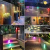 Solar Deck Lights Solar Fence Step Ligh Outdoor Waterproof  LED Lights 7Color Lighting for Powered Porch Stair Aisle Path Garder 6