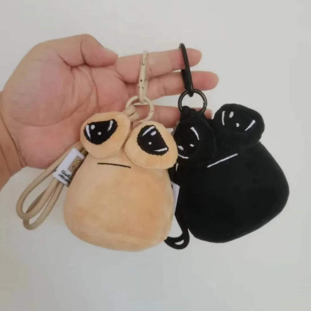 10cm Hot Game My Pet Alien Plush Keychains Furdiburb Emotion Alien Soft Toy Keyring Stuffed Animal Pou Doll Bag Pendant Gifts plush toy plush doll plush keychain key chain