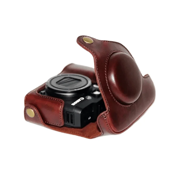 Full Body Camera Bag PU Leather Case For Canon Powershot G15