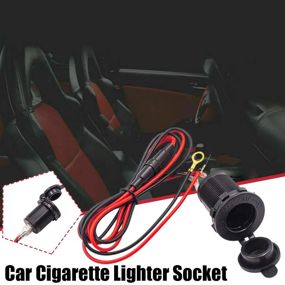 

12V Car Cigarette Lighter Socket Waterproof Car Boat Motorcycle Power Handlebar Adapter Plug Sockets Lighter Cigarette Outl F6Z3