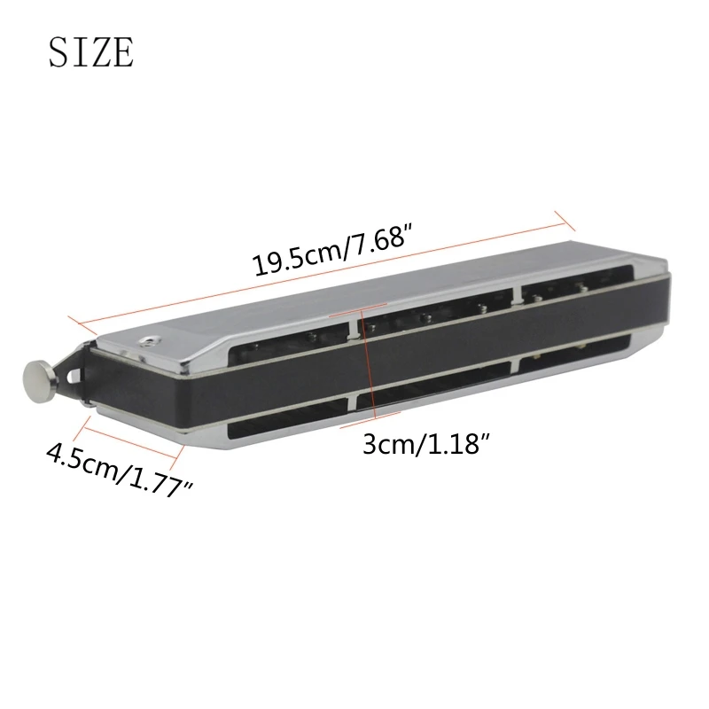 

16 Holes 64 Tones Key of C Harmonica Set, Mouth Organ and Professional