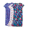 Knitted Cotton Women Plus Size Lingere Nightgown Loose Nightdress Short Sleeve Night Gown Cute Cartoon Home Dress Sexy Sleepwear