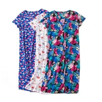Knitted Cotton Women Plus Size Lingere Nightgown Loose Nightdress Short Sleeve Night Gown Cute Cartoon Home Dress Sexy Sleepwear