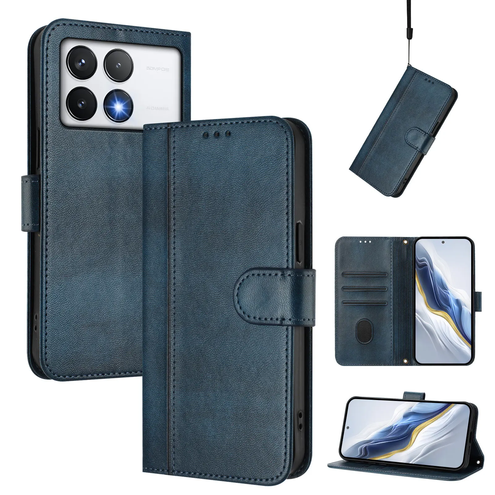 Luxury Magnetic Flip Case Leather Wallet Phone Cover