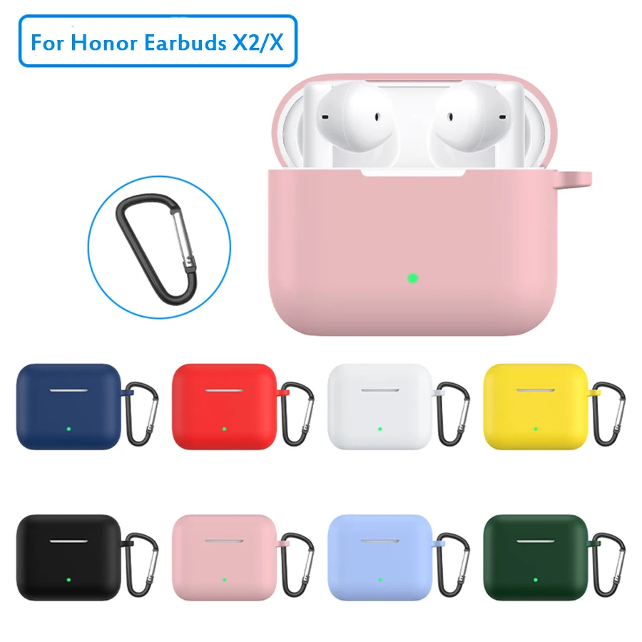 

New Cases For Huawei Honor Earbuds X X3 X3i Protective Earphone Soft Silicone Cover For Honor Earbuds X2 Charging Box With Hook