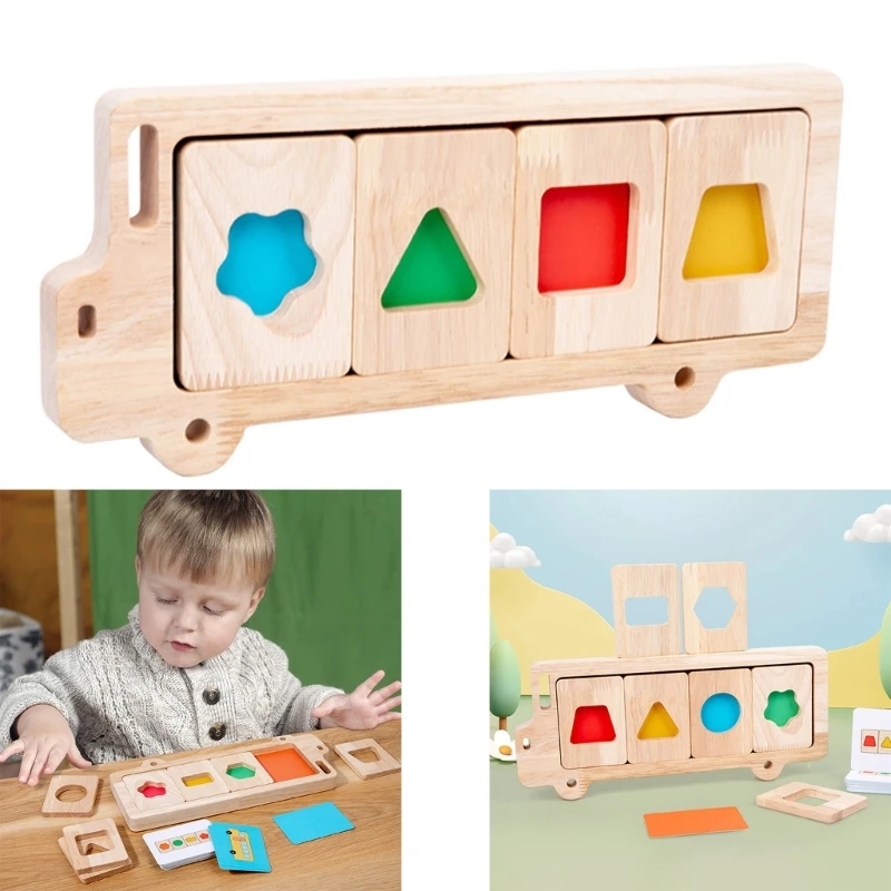 

Fun Geometrical Jigsaw Puzzles Children Educational Toy Develop for Imagination Recognition Color Recognition Hand-eye