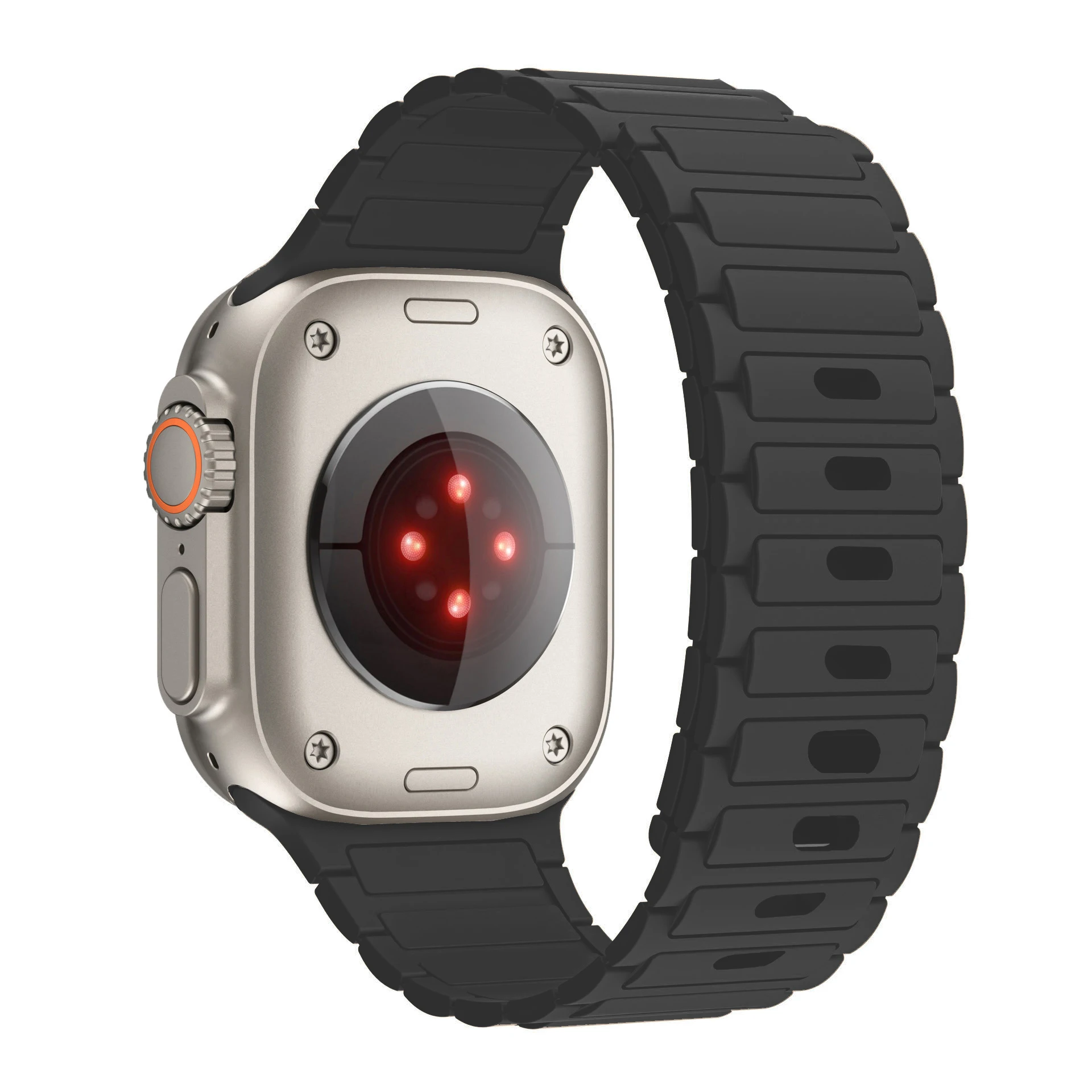 Stylish Magnetic Loop Silicone Watch Band Strap