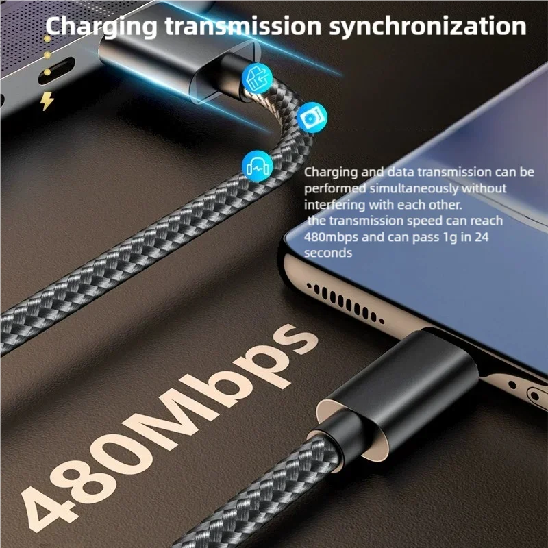 Braided USB-A to USB-C Fast Charging Data Cable - Available in 1m/2m/3m Lengths