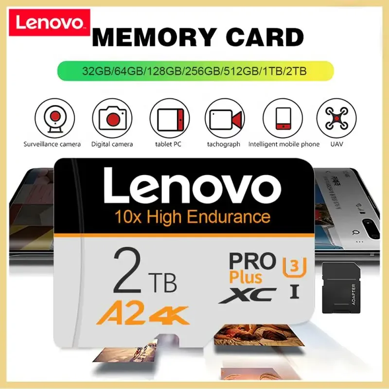 Lenovo Micro Memory Card 1Tb Classe 10 Ad Alta Velocità 2Tb Memory Flash Card Sd Card 64Gb 256Gb Sd Memory Card 128Gb Per Dash Camera