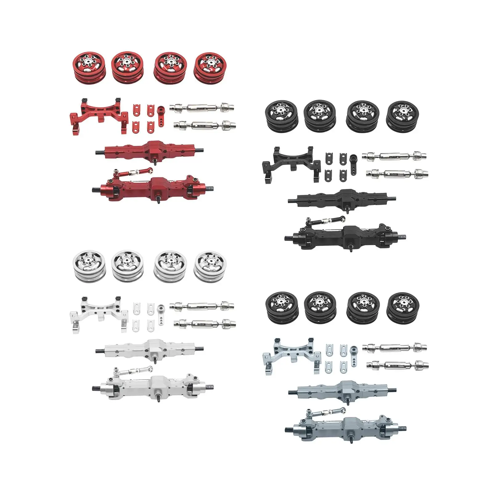 

Toy Car Parts Set Hubcaps Exterior DIY Modified 1/10 RC Car Accessories