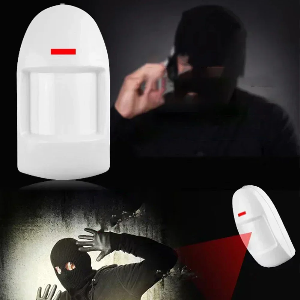 Infrared Alarm Sensor Motion Sensor Outdoor Wired Alarm Detector Home Security Wide Coverage Dual PIR Including Resident