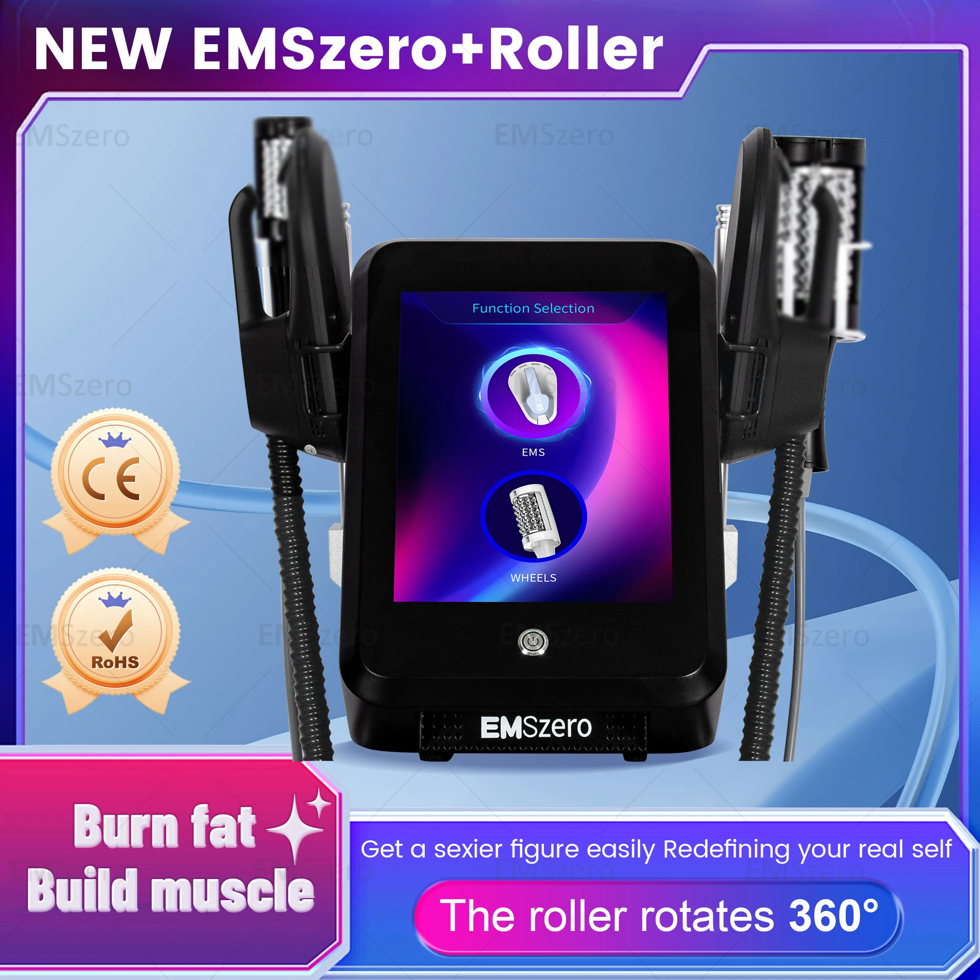 Body Sculpting EMSzero 2 Handles NEO Roller Lose weight tighten skin Portable EMSzero Roller RF Machine
