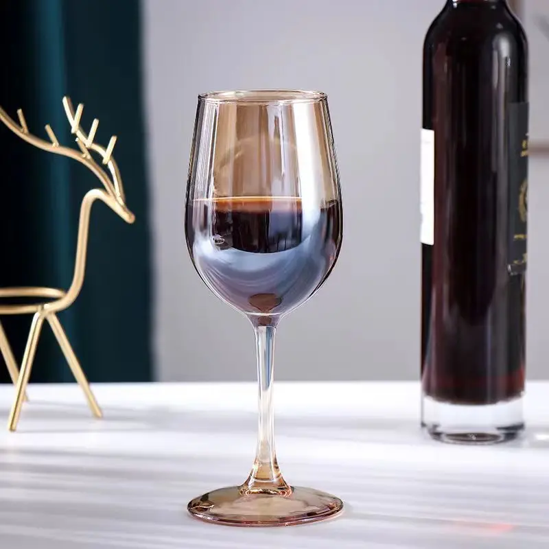 Ensemble de verres à vin en cristal, verre à vin rouge ambre