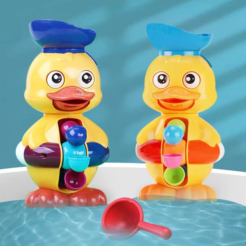 Bende industrie Scarp Baby Bad Speelgoed Cartoon Eend Roterende Water Wielen Sprinkler  Douchestraal Speelgoed Met Water Lepel Kinderen Bad Speelgoed| | -  AliExpress