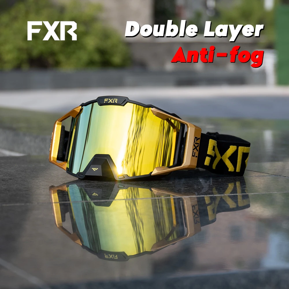 Motorcycle Goggles FXR Double Layer Anti Fog Lens Motocross Dirt Bike ATV Ski Outdoor Cycling Sunglasses