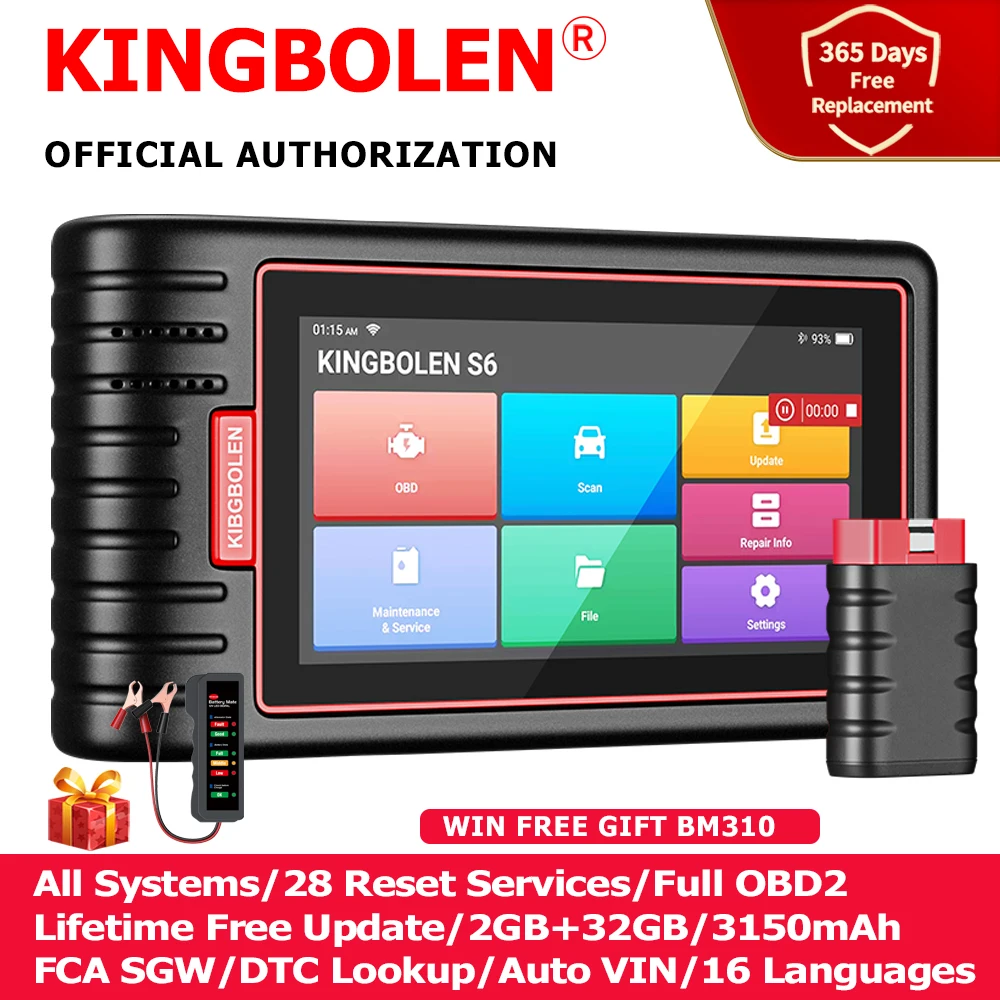 KINGBOLEN OBD2 Diagnosis Coche Multimarca, S600 Maquina Diagnosis Coche con  4 Sistemas (ABS/SRS/ECM/TCM) y 8 Reset (SAS/EPB/Oil/DPF/TPMS/BMS), Auto  Vin, WiFi Actualización Gratuita(Memoria Ampliable) : : Coche y  moto