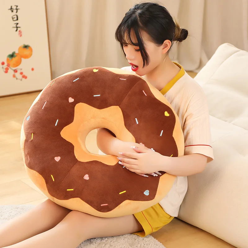 Cute Donut Food Toy Colorful Stuffed Ring Shaped Decor Plushie Head Pillow  Seat Cushion For Chair Indoor Floor Sofa Kids Gift - Plush Pillows -  AliExpress