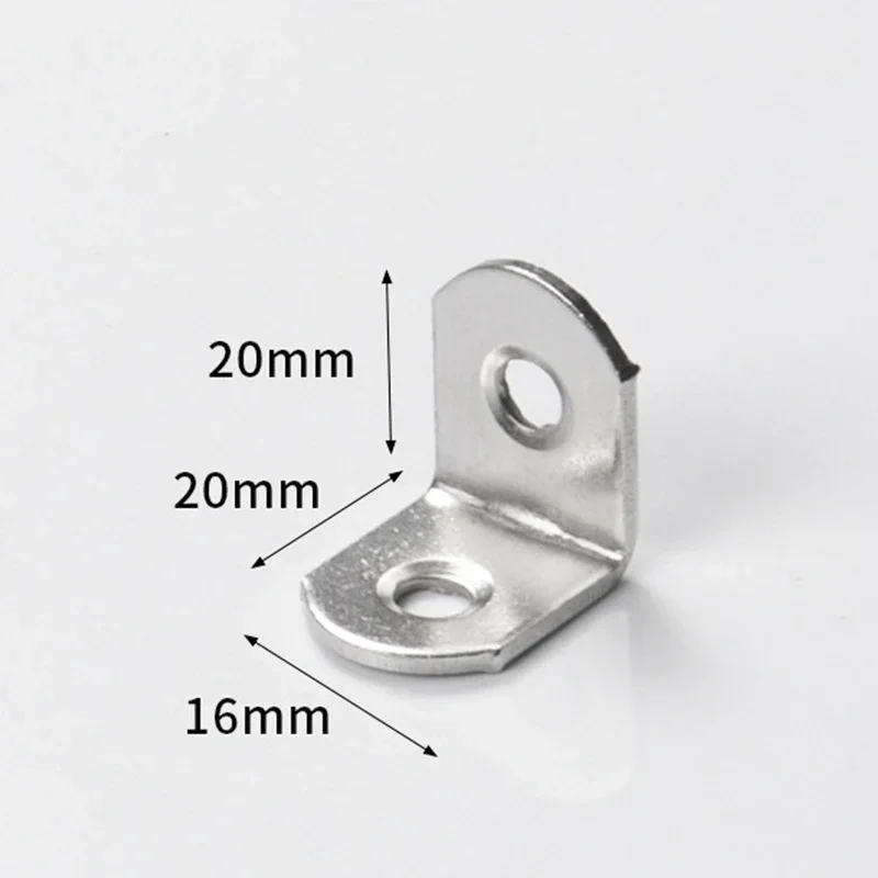 10pcs/Stainless Steel L Brackets Small Right Angle Corner Brace Shelves Wood Furniture Chair