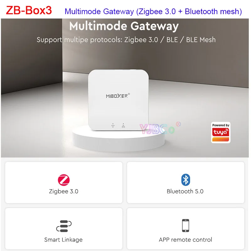 Miboxer Zigbee 3.0 Gateway wireless/Wired WiFi Smart Controller ZB-Box1 ZB-Box2 support Voice APP control online upgrade