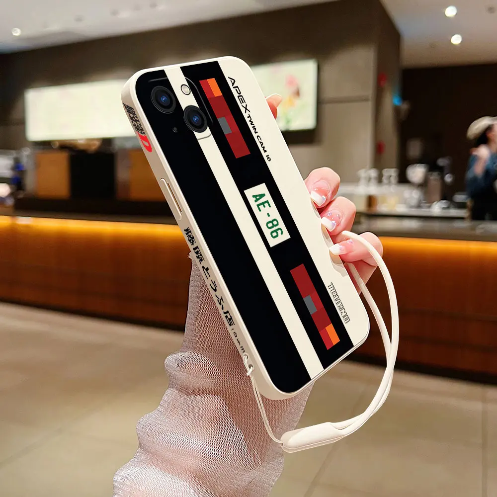 thumbnail image 1 of Funda de teléfono de Anime Initial D para Oneplus Nord 3 2 9R 9 8T 8 7 7T Pro 6 5G, cubierta de silicona líquida con correa de mano, 1 of 5