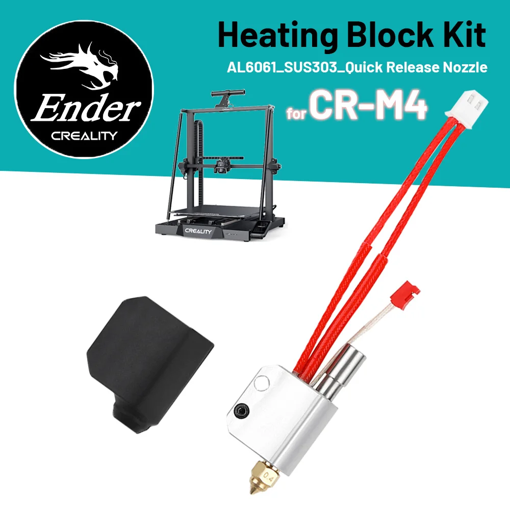 Creality 오리지널 CR-M4 천연 색상, AL6061, SUS303, 퀵 릴리스 노즐, 히팅 블록 키트, 3D 프린터 부품 
