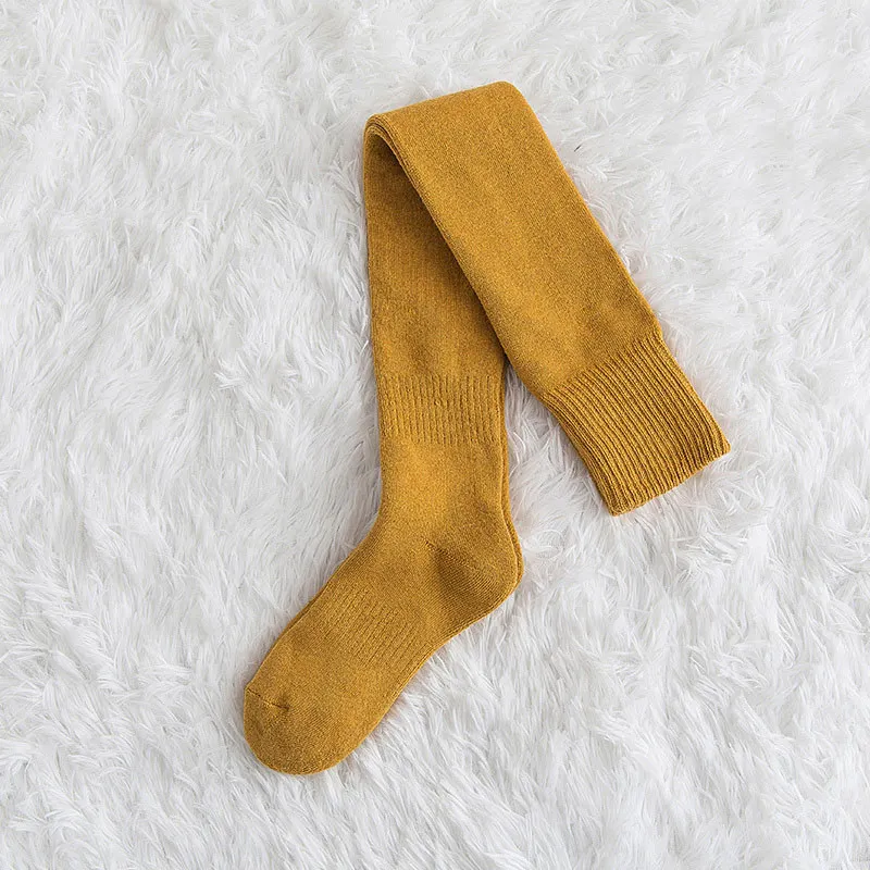 2 Pcs Pure Cotton Socks Women Japanese-style Long-tube Over-the-knee High-tube Socks Thick Thigh High Socks