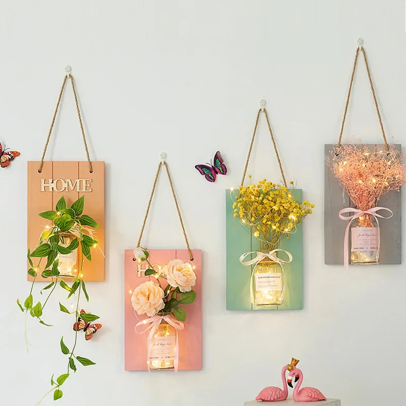 

Modern Colorful Home Decor Accessories Macrame Hanging Vases Living Room Wall Decor Flower Vase Creative Wall Pendants Crafts