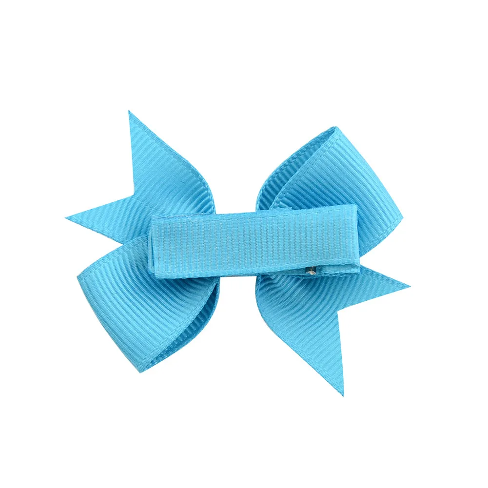 

5.5cm Grosgrain Ribbon Bows Barrettes Headwear Kids Baby Hair Accessories Solid Color Cute Girls Handmade Bows Hairpin