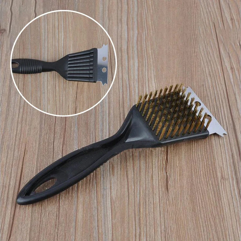 For Barbecue Grill Brush Steel Wire Bristles BBQ Stainless Steel Cleaning Brushes Durable Cooking Tool Outdoor Home BBQ Gas Kit